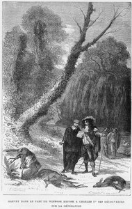 William Harvey angol orvos a Windsor Parkban, 17. század 1870 alkotó: Unbekannt