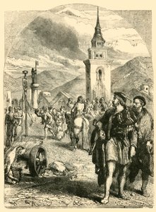 Tell William az altdorfi piactéren, 1890. alkotó: Unbekannt
