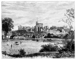 Windsori kastély Brocas Meadowsból, 1888 alkotó: Unbekannt