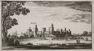Windsori kastély délkeletről, 1600-as évek. alkotó: Unbekannt