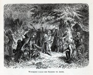Wittekind fegyverbe hívja szászait, 1882 alkotó: Unbekannt