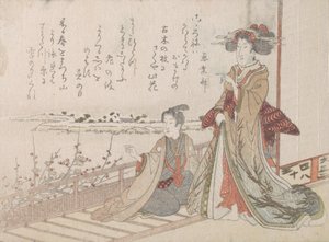 Nő és fiatalság a verandán, 1806. alkotó: Unbekannt