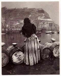Nő és hordók, Whitby Harbour, 1905 alkotó: Unbekannt