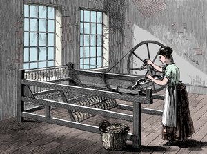 Pörgő Jennyt használó nő, 1880 alkotó: Unbekannt