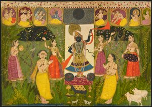 Shri Nathji imádata, kb. 1700. alkotó: Unbekannt