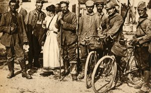A sebesült német foglyokat a Vöröskereszt gondozza, Franciaország, első világháború, 1914-1918, 1933. alkotó: Unbekannt