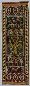 Szövött láda- vagy ágytakaró, 1700-as évek. alkotó: Unbekannt