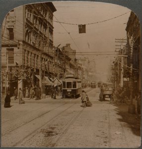 Yonge St., a King St.-től északra nézve, Toronto (Kanada) nyüzsgő központja, 1904 alkotó: Unbekannt