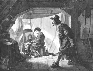 A fiatal Rubenst meglepte mestere, Van Oort, 1875. alkotó: Unbekannt