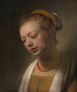 Fiatal nő piros nyaklánccal, kb. 1645. alkotó: Unbekannt