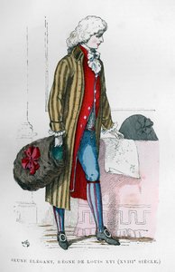 Fiatal dandy XVI. Lajos uralkodásának jelmezében, 18. század 1882-1884 alkotó: Unbekannt