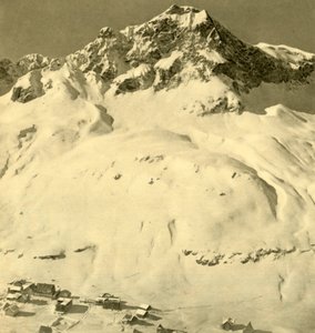 Zürs és a Hasenfluh-csúcs, Vorarlberg, Ausztria, 1935. alkotó: Unbekannt
