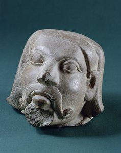 Egy külföldi csiszolt homokkő feje, Sarnath, Kr. e. 3. század alkotó: Unbekannt Unbekannt