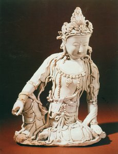 Ching-te-Chen fehér mázas figura Arolo Kites Vara, Yuan-dinasztia, 13. század vége – 14. század eleje