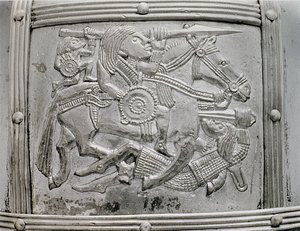Sisaktöredék, a Sutton Hoo kincsből, Kr.u. 7. század alkotó: Unbekannt Unbekannt