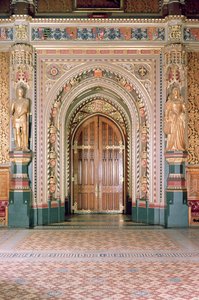 A Parlament házai, a Robing Room bejárata, Royal Gallery, 1841 körül, Sir Charles Barry, (1795-1860) és Augustus Pugin, (1812-52) Westminster, London, Egyesült Királyság alkotó: Unbekannt Unbekannt
