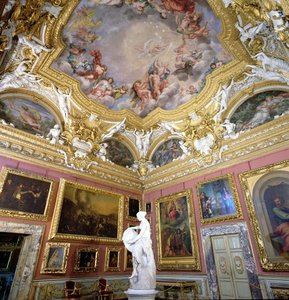Sala di Giove (Jupiter szoba) belseje Pietro da Cortona festményeivel, Palazzo Pitti, Firenze, Olaszország alkotó: Unbekannt Unbekannt