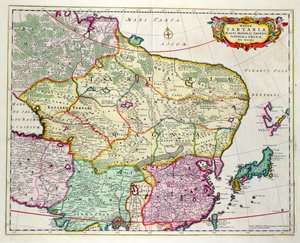 Mongólia térképe Japánnal és Kínával, Frederick de Wit 1680 körül