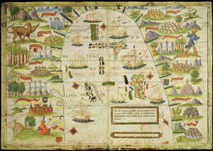 A Kínai-tenger térképe Pedro és Jorge Reinel „Miller-atlasz” és Lopo Homem 1519-ben készült fakszimiléjéből