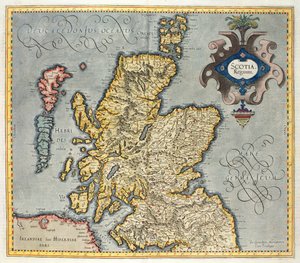 A Skóciai Királyság térképe, 17. századi Scotia Regnum (a Mercators Atlas hatása alatt)