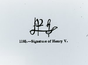 V. Henrik aláírása (1387-1422) alkotó: Unbekannt Unbekannt