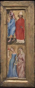 Szent Kristóf és Szent Erasmus, Szent Borbála és egy másik női szent alkotó: Unbekannt Unbekannt