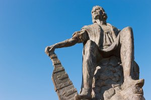 Kolumbusz Kristóf szobra a La Rabida kolostorban, Huelva tartomány, Andalúzia, Spanyolország déli része. alkotó: Unbekannt Unbekannt