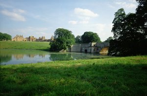 Kilátás a tóra, a Blenheim-palota, Oxfordshire alkotó: Unbekannt Unbekannt