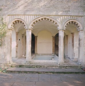 Kilátás a Bath House épületére, Corsham Court, Wiltshire alkotó: Unbekannt Unbekannt