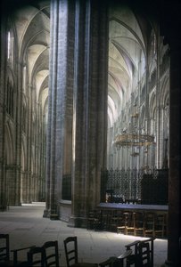 Kilátás a belső térre, a durhami katedrális, 1093-1289 között épült alkotó: Unbekannt Unbekannt