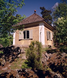 Nézet a Carl Linnaeus otthonának mintatárából, Hammarby, Uppsala, Svédország fotó alkotó: Unbekannt Unbekannt