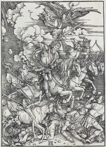 05. Albrecht Dürer, Apokalipszis, III. A négy apokaliptikus lovas, Prágai Nemzeti Galéria, III. alkotó: Unbekannter Künstler