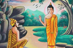 20151103, Kasi, Laosz: Sákjamuni Buddha élettörténetét ábrázoló festmény alkotó: Unbekannt