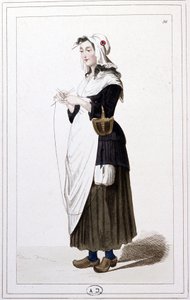Egy guillotine kötő 1793-ban. 1810 körül (metszet) alkotó: Unbekannter Künstler