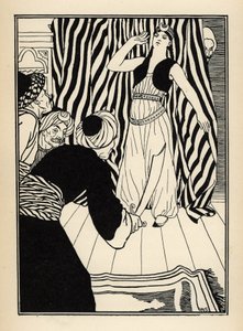 Egy szultán elrejti Münchausen bárót. Illusztráció: William Strang (1859-1921) és JB Clark Rudolf Erich Raspe (1736-1794) A münchauseni báró (Munchhausen) kalandjaiból (1789) alkotó: Unbekannt