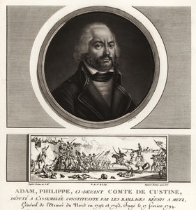 Adam Philippe, Comte de Custine, francia forradalmi tábornok, hazaárulásért kivégezték 1793-ban alkotó: Unbekannt