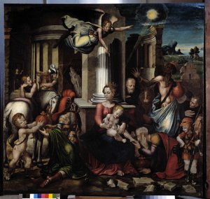A mágusok imádása. Pierre Malet festménye Olaj, vászon Cathedrale Saint Sauveur Aix en provence alkotó: Unbekannter Künstler