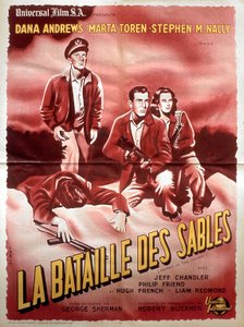 GeorgeSherman Homok csata című filmjének plakátja Dana Andrews Marta Torennel és Stephen Mc Nallyvel 1949 alkotó: Unbekannt