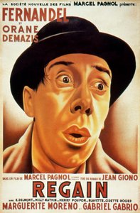 Marcel Pagnol Récolte című filmjének plakátja Fernandellel 1937 (Jean Giono nyomán) alkotó: Unbekannt