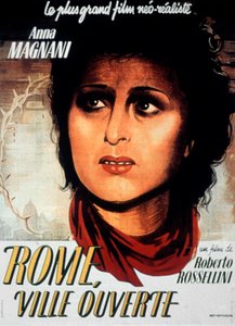 Roberto Rossellini Róma nyitott város című filmjének plakátja Aldo Fabrizival és Anna Magnanival 1944 alkotó: Unbekannt