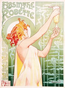 Az Absinthe Robette reklámplakátja alkotó: Unbekannter Künstler