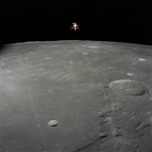 Az Apollo 12 holdmodul Intrepid leszállás a Hold felszínén a Viharok óceánjában alkotó: Unbekannt