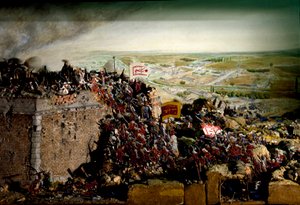 Osztrák-török háború 1683-ban (dioráma modell) alkotó: Unbekannter Künstler