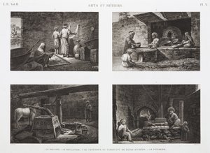 Pékség és cukrászda Pékek és édességkészítők, Egyiptom, 1798 alkotó: Unbekannt
