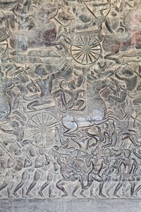 Bas domborművek a kambodzsai Angkor wat északi galériáján alkotó: Unbekannter Künstler