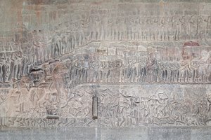 Bas domborművek a kambodzsai Angkor wat déli galériáján alkotó: Unbekannter Künstler