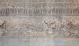Bas domborművek a kambodzsai Angkor wat déli galériáján alkotó: Unbekannter Künstler