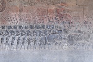 Bas domborművek a kambodzsai Angkor wat déli galériáján alkotó: Unbekannter Künstler