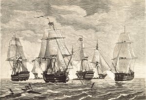 Trafalgari csata (október 21. alkotó: Unbekannter Künstler