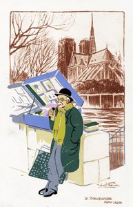 Könyvárus ("Le Bouquiniste"), Párizs, 1900 körüli évek alkotó: Unbekannter Künstler